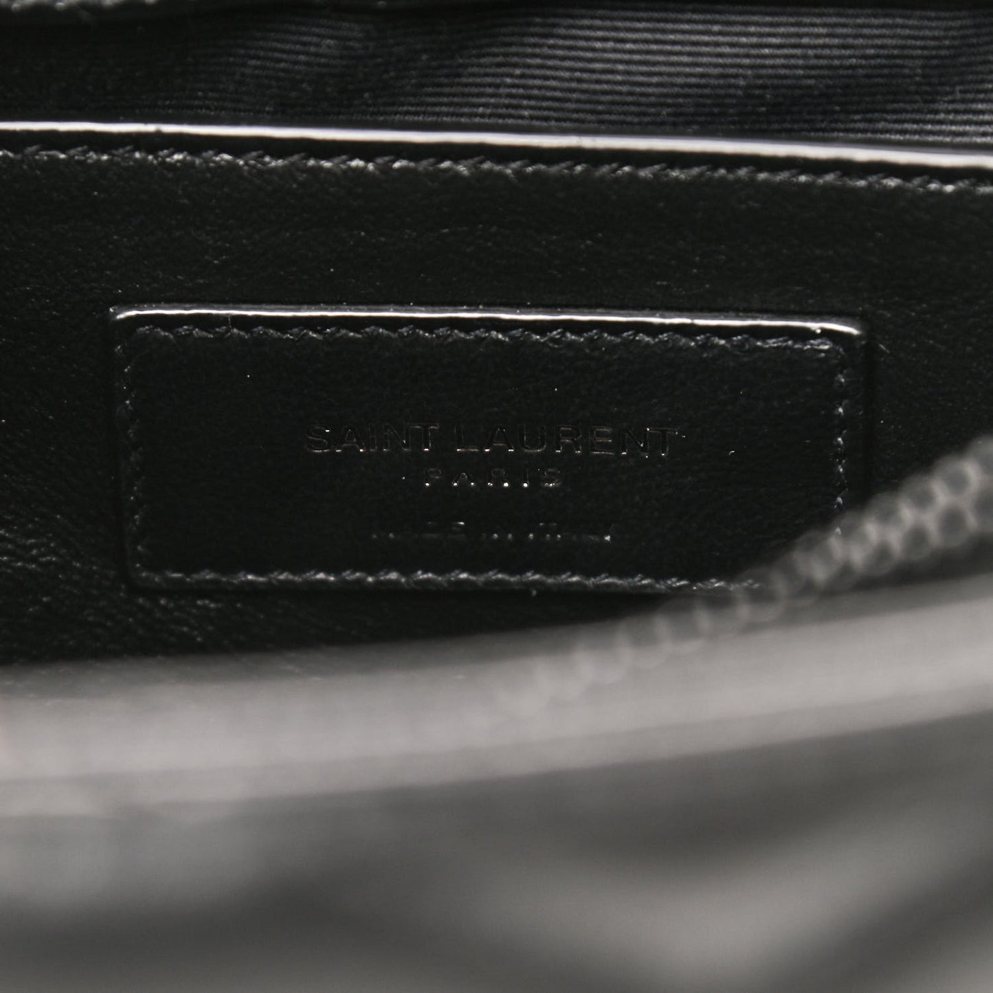 Calfskin Y Quilted Monogram Small Loulou Chain Satchel Black
