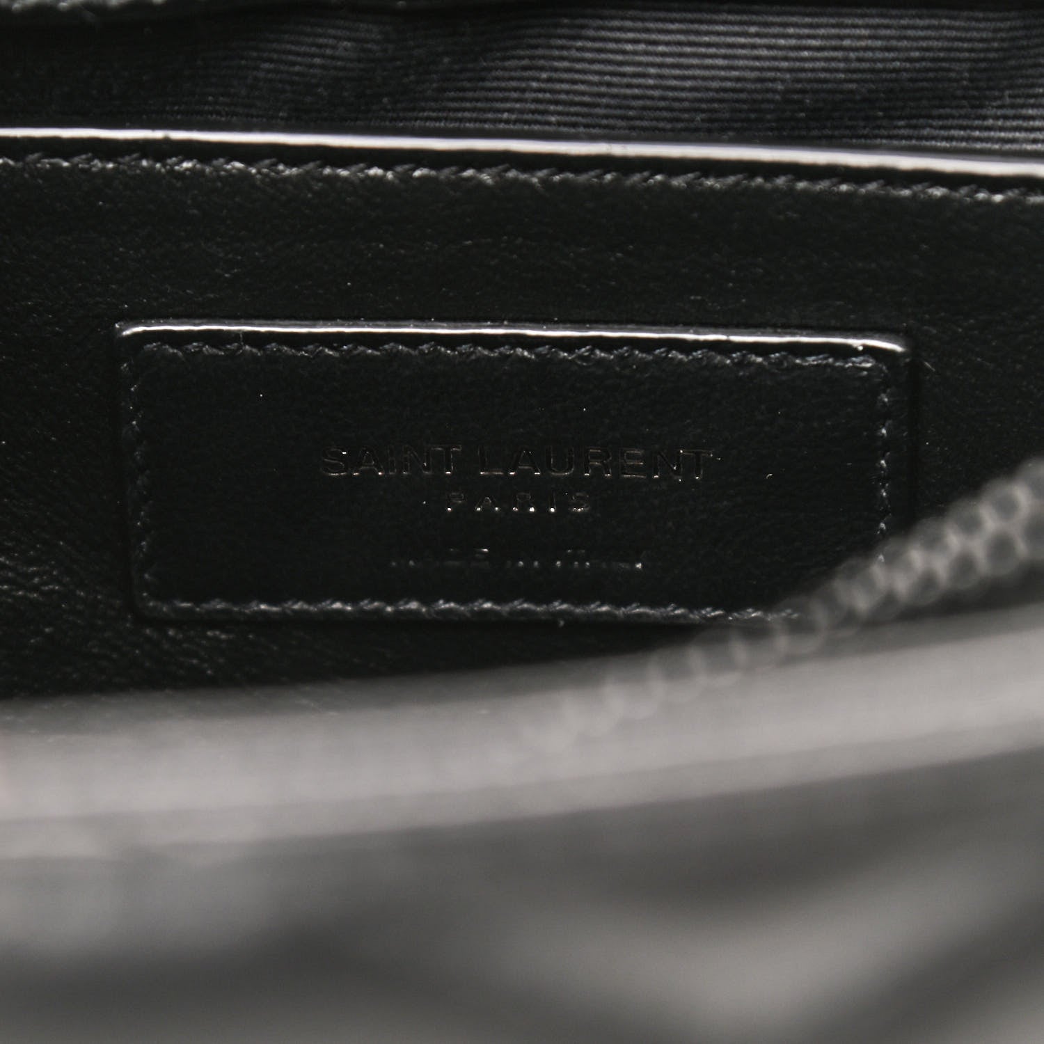 Saint Laurent Calfskin Y Quilted Monogram Small Loulou Chain Satchel Black 7 of 9