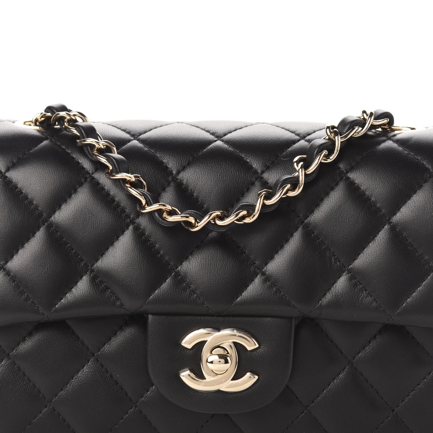 Chanel Lambskin Quilted Mini Rectangular Flap Black 10 of 10