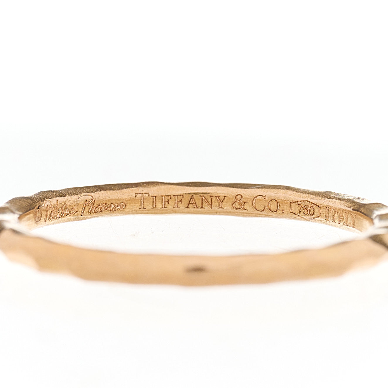 18K Rose Gold Paloma Picasso Hammered Ring 54 7