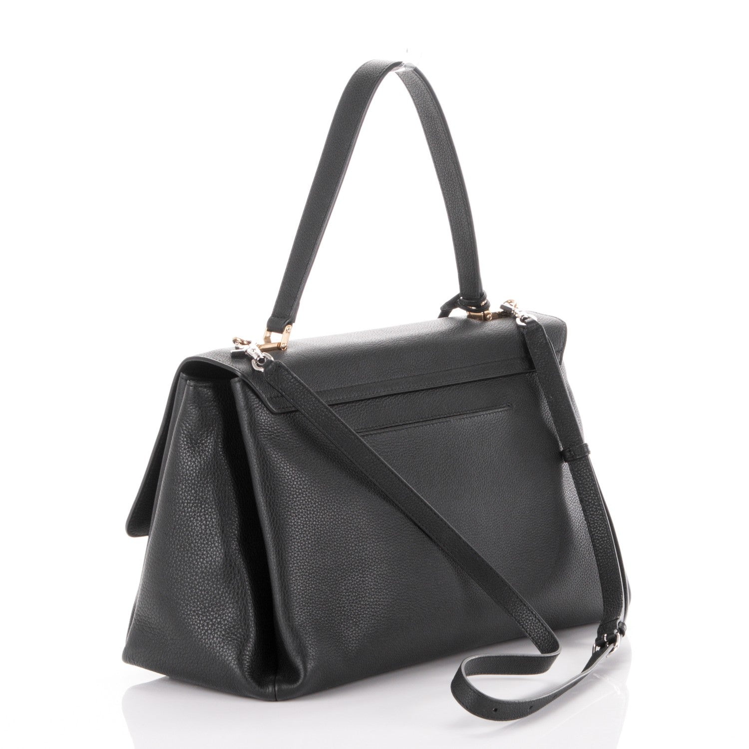 Balenciaga Baby Grained Calfskin Le Dix Large Soft Cartable Black 4 of 8