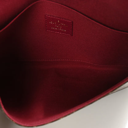 Louis Vuitton Monogram Pochette Felicie Chain Wallet Fuchsia 4 of 6