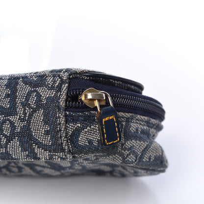Christian Dior Monogram Mini Saddle Zip Pouch Navy Blue 10 of 12