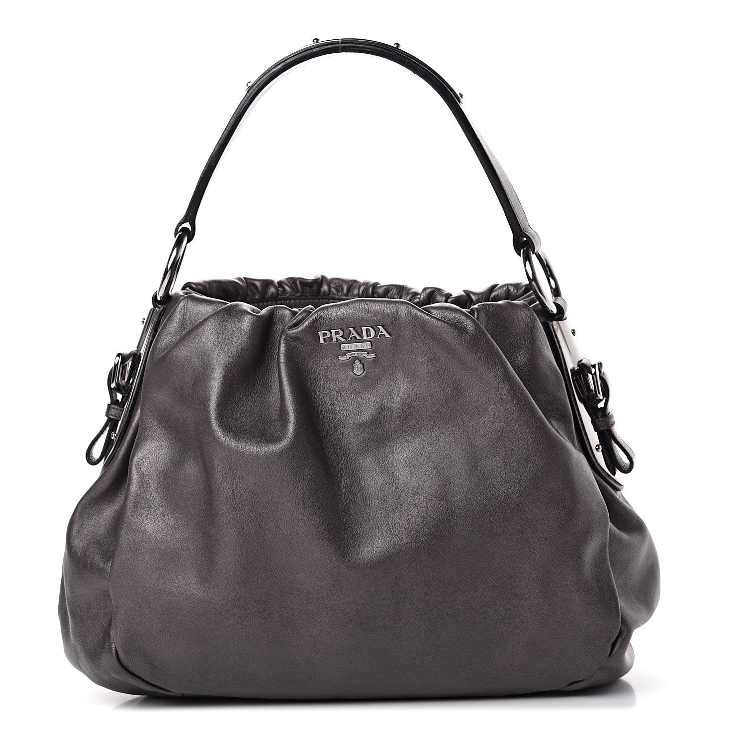 Prada Vitellino Mordo Hobo Grafite Mordore 1 of 11