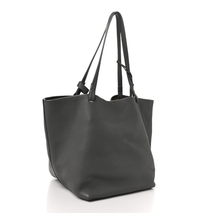The Row Grained Calfskin Park Tote Three Charcoal 4 of 10