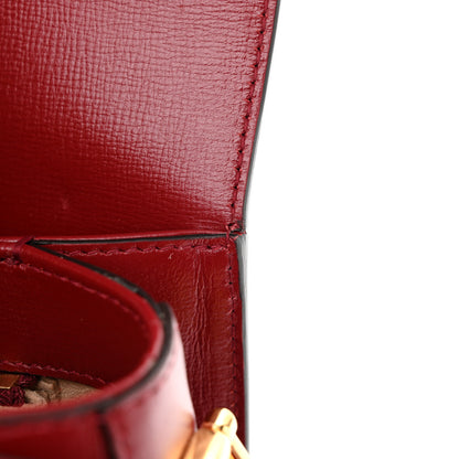 Gucci GG Supreme Monogram Azalea Calfskin Horsebit 1955 Shoulder Bag Beige Ebony New Cherry Red 11 of 11