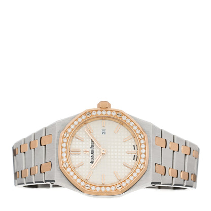 Audemars Piguet Stainless Steel 18K Rose Gold Diamond 33mm Royal Oak Quartz Watch White 67651SR.ZZ.1261SR.01 2 of 5
