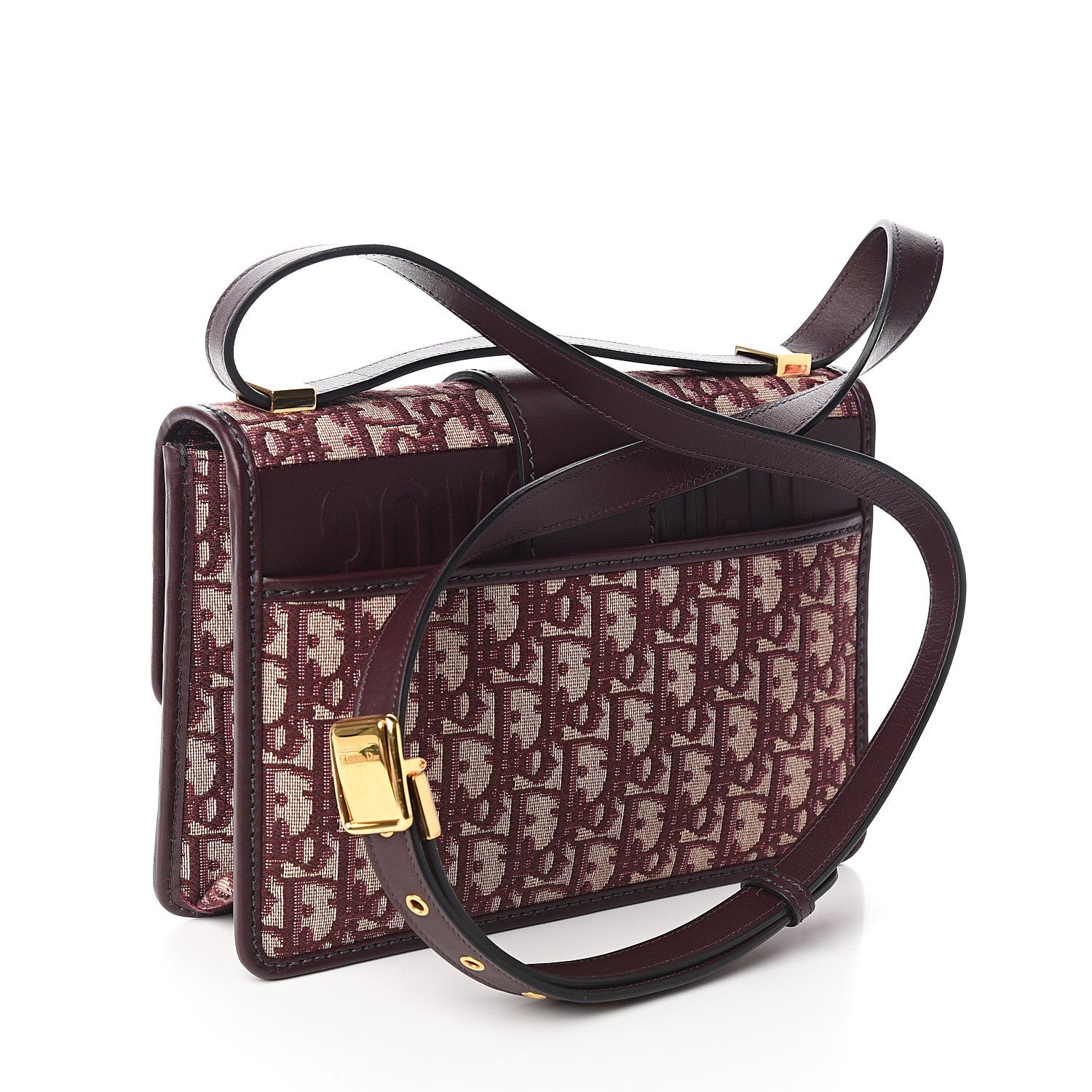 Christian Dior Oblique 30 Montaigne Flap Bag Burgundy 2 of 10