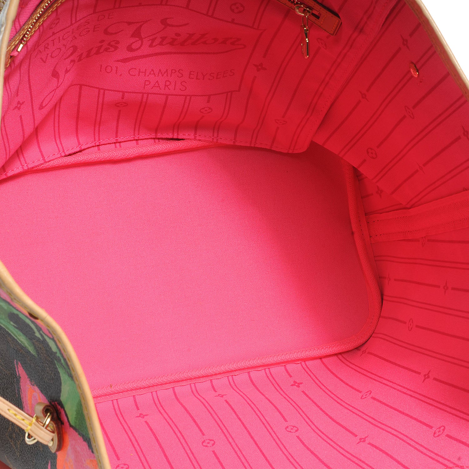 Louis Vuitton Monogram Roses Neverfull MM 5 of 7