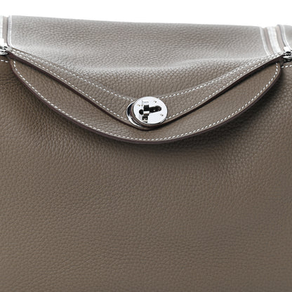 Hermes Taurillon Clemence Lindy 30 Etoupe 8 of 10