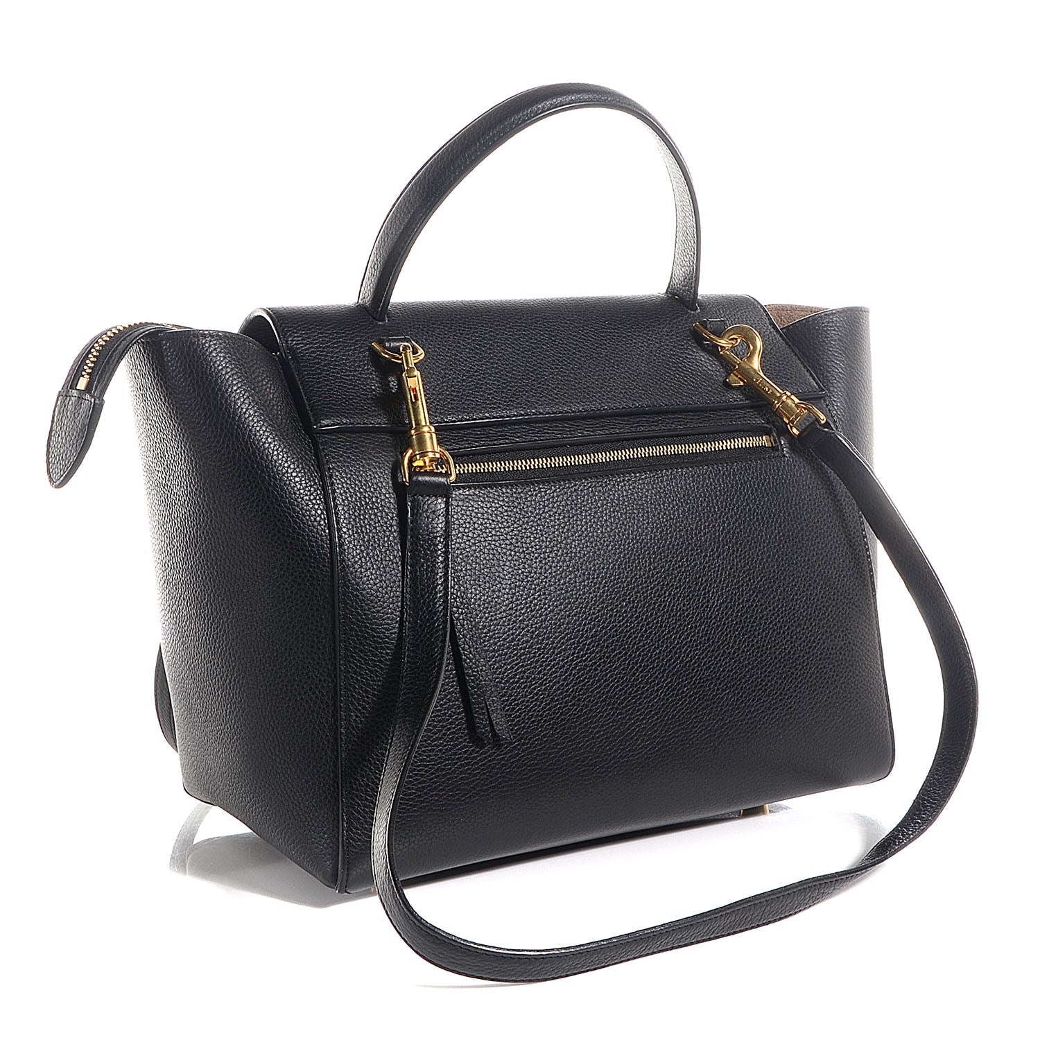 Celine Drummed Calfskin Small Belt Bag Black 3 of 8