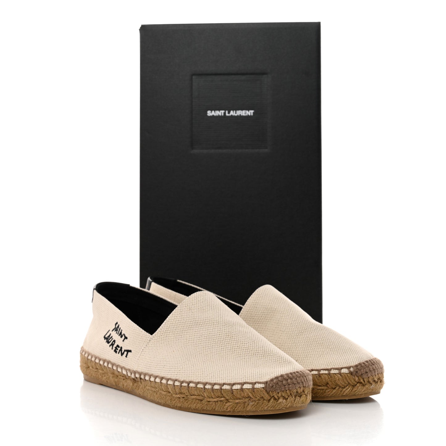 Canvas Nappa Elba Light Logo Embroidered Espadrilles 36 Panna