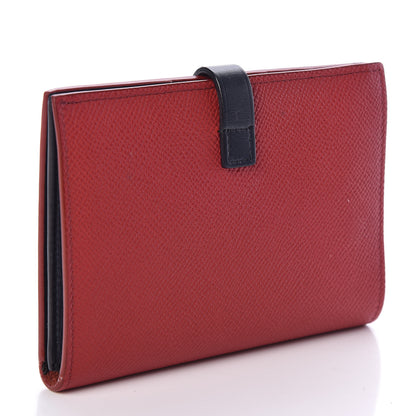 Celine Grained Calfskin Medium Multifunction Strap Wallet Coquelicot 3 of 7