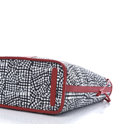 MCM Visetos Medium Liz Reversible Shopper Tote Black Red 18 of 19