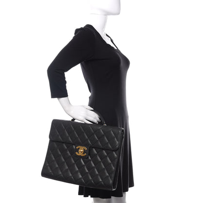 Chanel Caviar Quilted Briefcase Laptop Bag Black 2 of 10