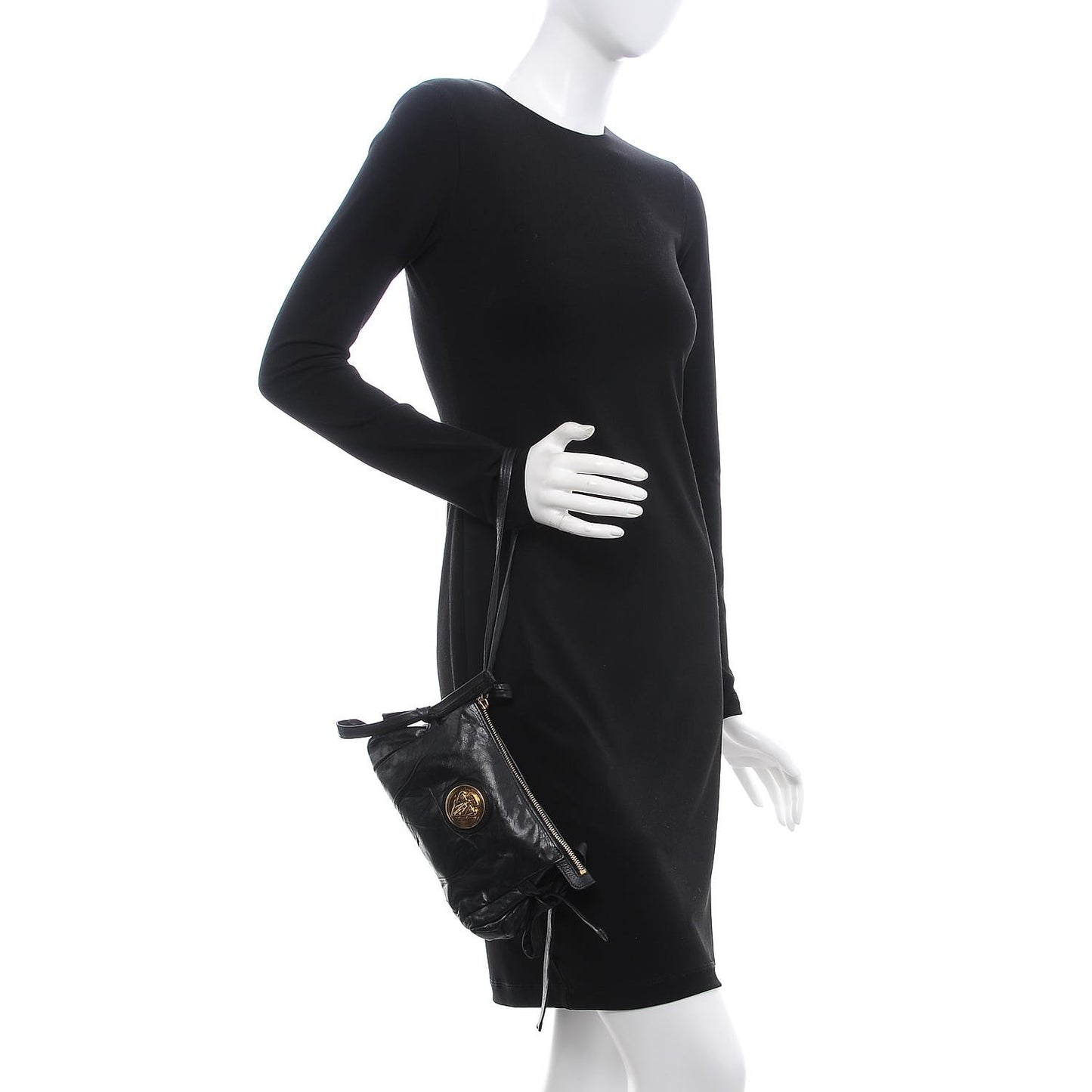 Calfskin Small Hysteria Clutch Black