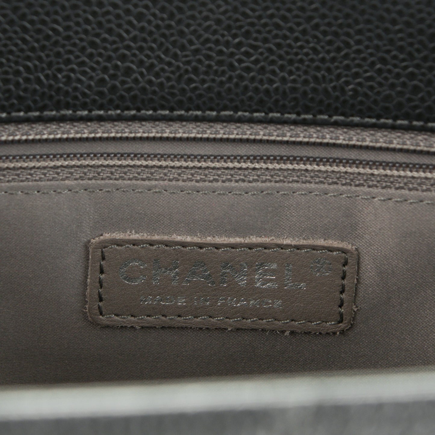 Caviar Quilted Grand Shopping Tote GST Dark Grey