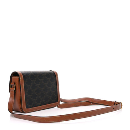 Celine Calfskin Triomphe Canvas Teen Triomphe Bag Tan 3 of 11
