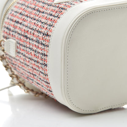 Chanel Tweed Lambskin Timeless Vanity Cosmetic Case White 9 of 10