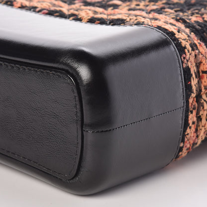 Chanel Tweed Calfskin Medium Gabrielle Hobo Black Brown 9 of 10