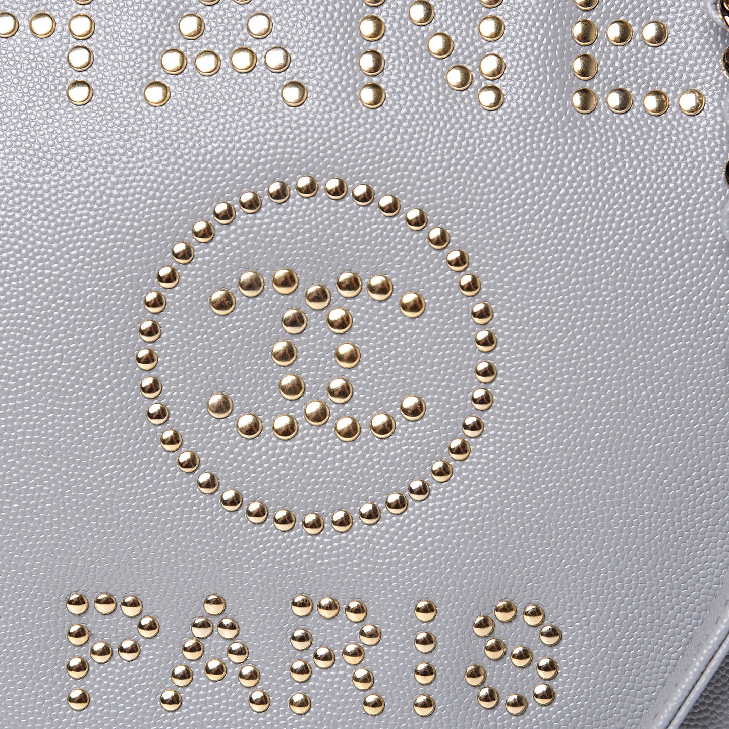 Caviar Studded Medium Deauville Tote Grey