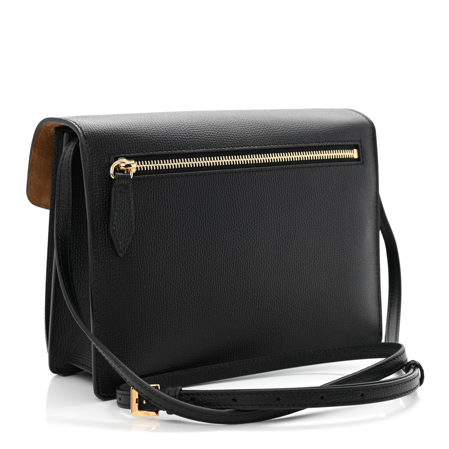 Derby Calfskin House Check Small Macken Crossbody Black