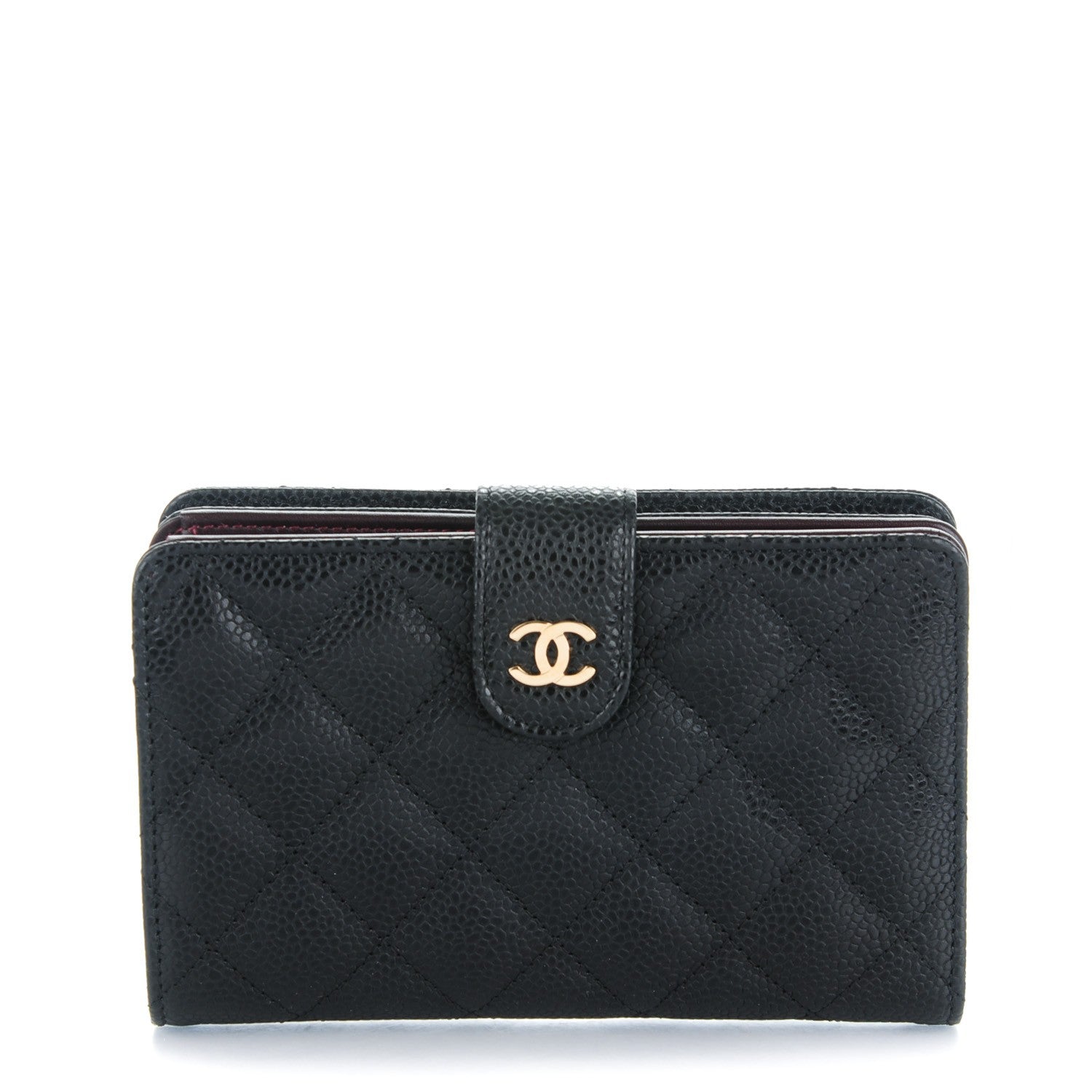 Chanel Caviar Quilted Zipped Pocket Wallet Black 1 of 8