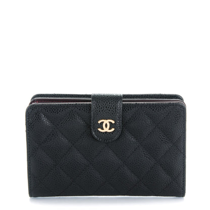Chanel Caviar Quilted Zipped Pocket Wallet Black 1 of 8