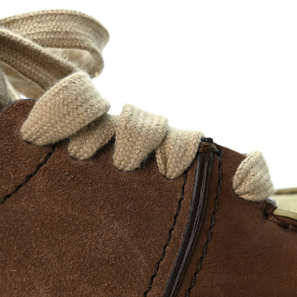 Christian Dior Nubuck Suede Calfskin Mens Roadie Lace Up Boots 42 Brown Beige 9 of 10