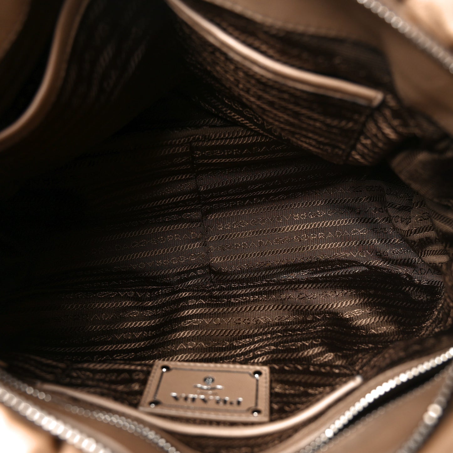 Nappa Gaufre Shopping Satchel Visone