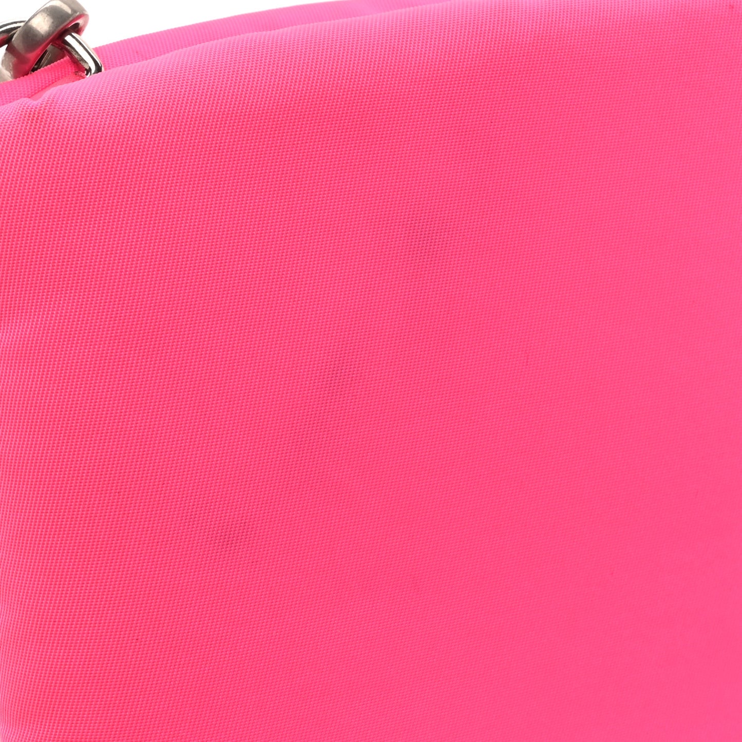 Tessuto Nylon Soft Padded Crossbody Clutch Rosa Fluo
