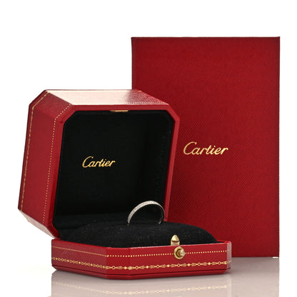 Cartier 18K White Gold Diamond 2.6mm LOVE Paved Band Ring 57 8 5 of 5