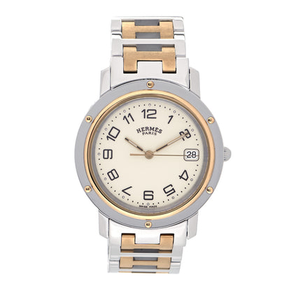 Hermes Stainless Steel 36mm Clipper Quartz Watch 1 of 4