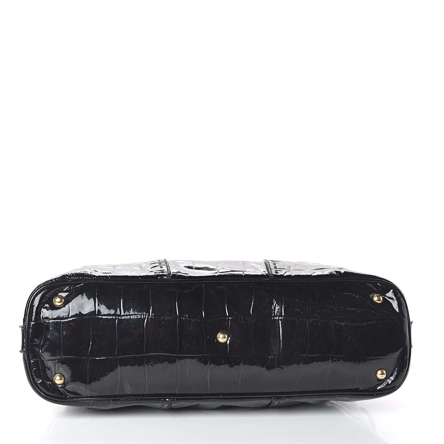 Saint Laurent Crocodile Embossed Patent Large Muse Black 8 of 15