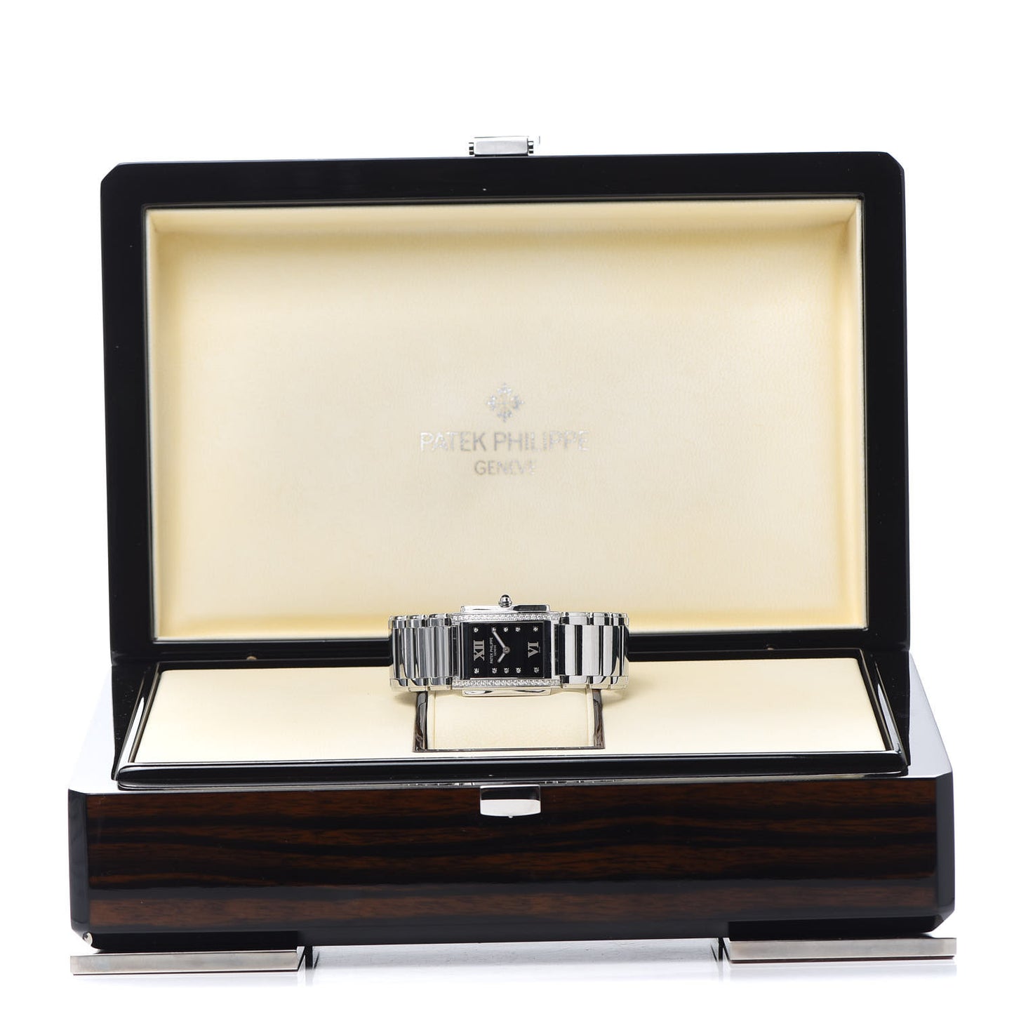Stainless Steel Diamond 25mm Twenty-4 Quartz Watch Black 4910/10A-001