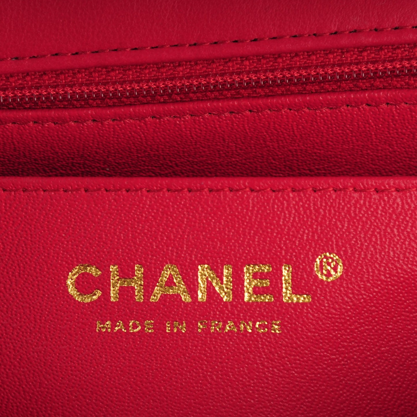 Lambskin Quilted Mini Rectangular Flap Red