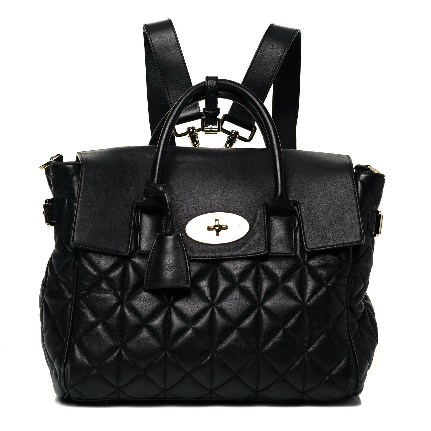 Mulberry Nappa Quilted Medium Cara Delevingne Convertible Bag Black 1 of 9