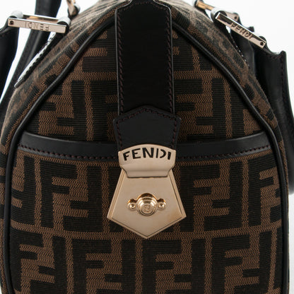 Fendi Zucca Cuoio Lucido Medium Chef Boston Tobacco Moro 6 of 10