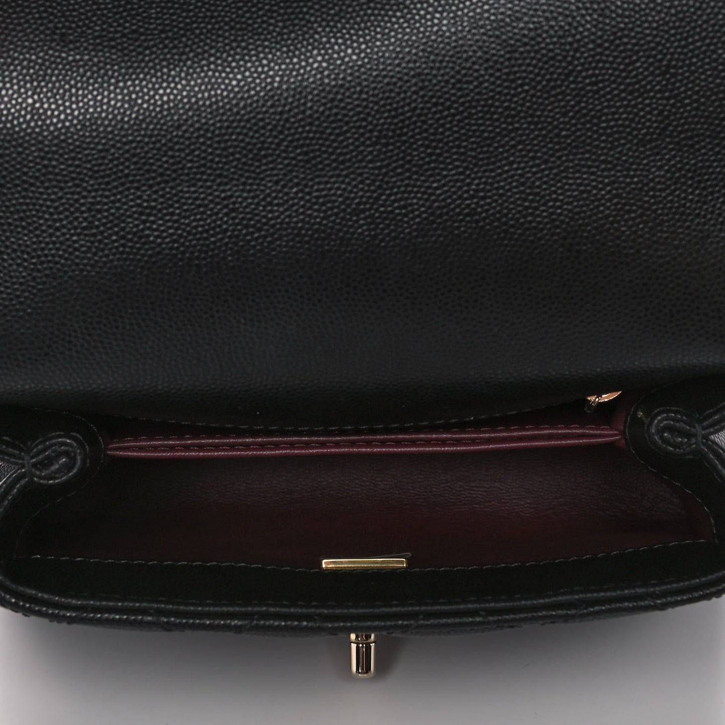 Caviar Quilted Extra Mini Coco Handle Flap Black