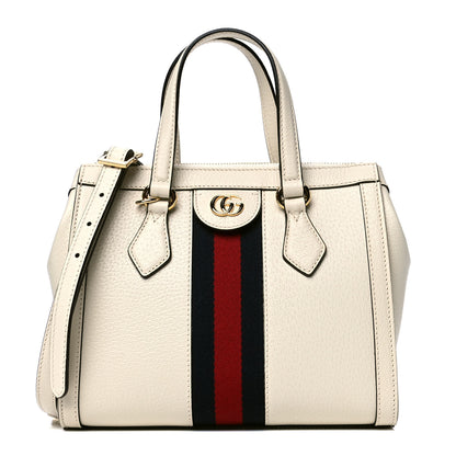 Gucci Textured Calfskin Web Small Ophidia Tote Bag Mystic White 1 of 4