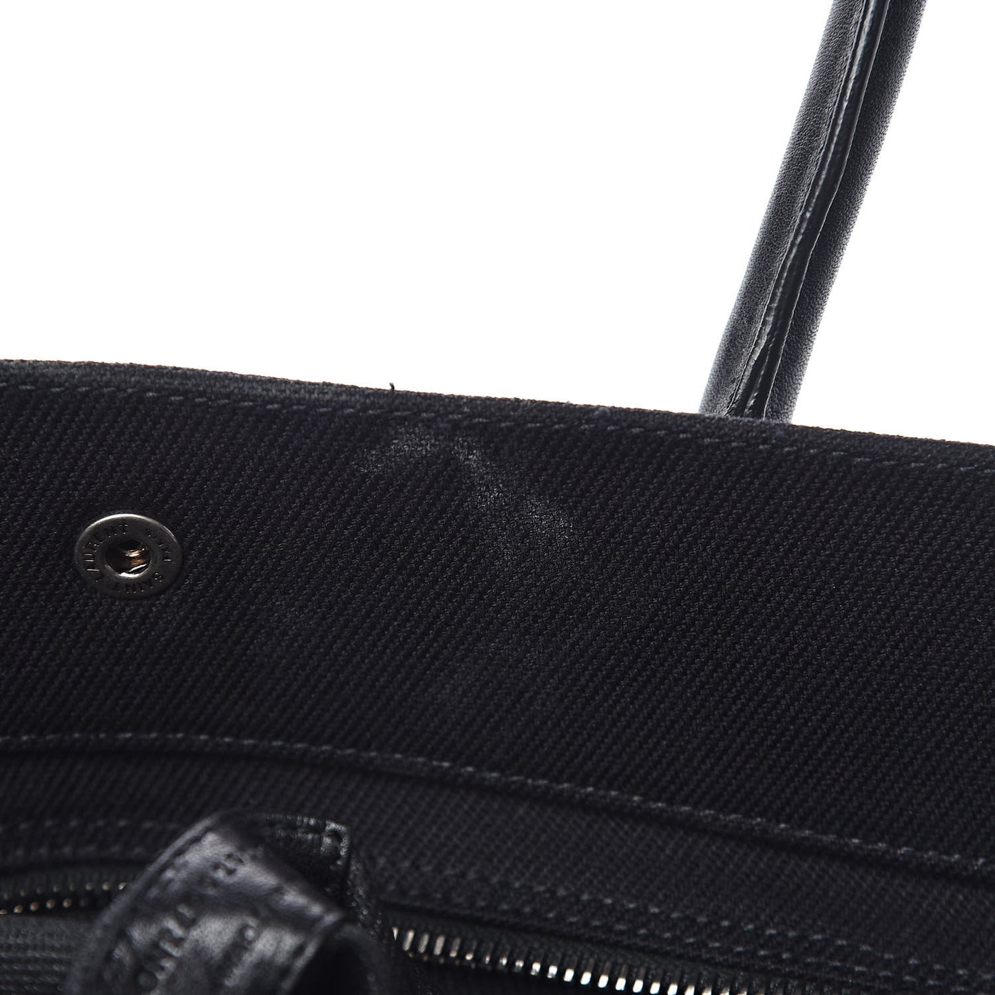 Linen Calfskin Rive Gauche Tote Black