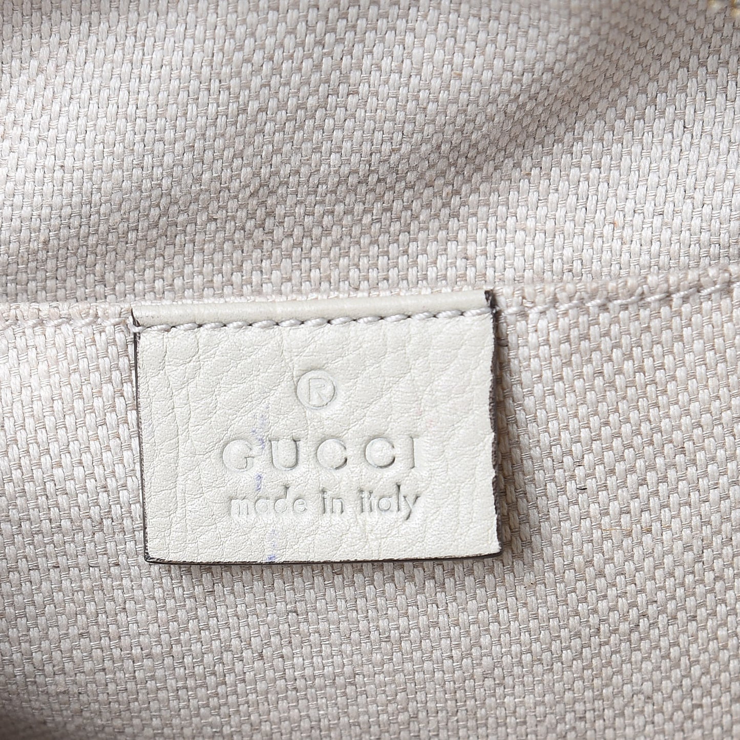 Pebbled Calfskin Small Soho Disco Bag Off White