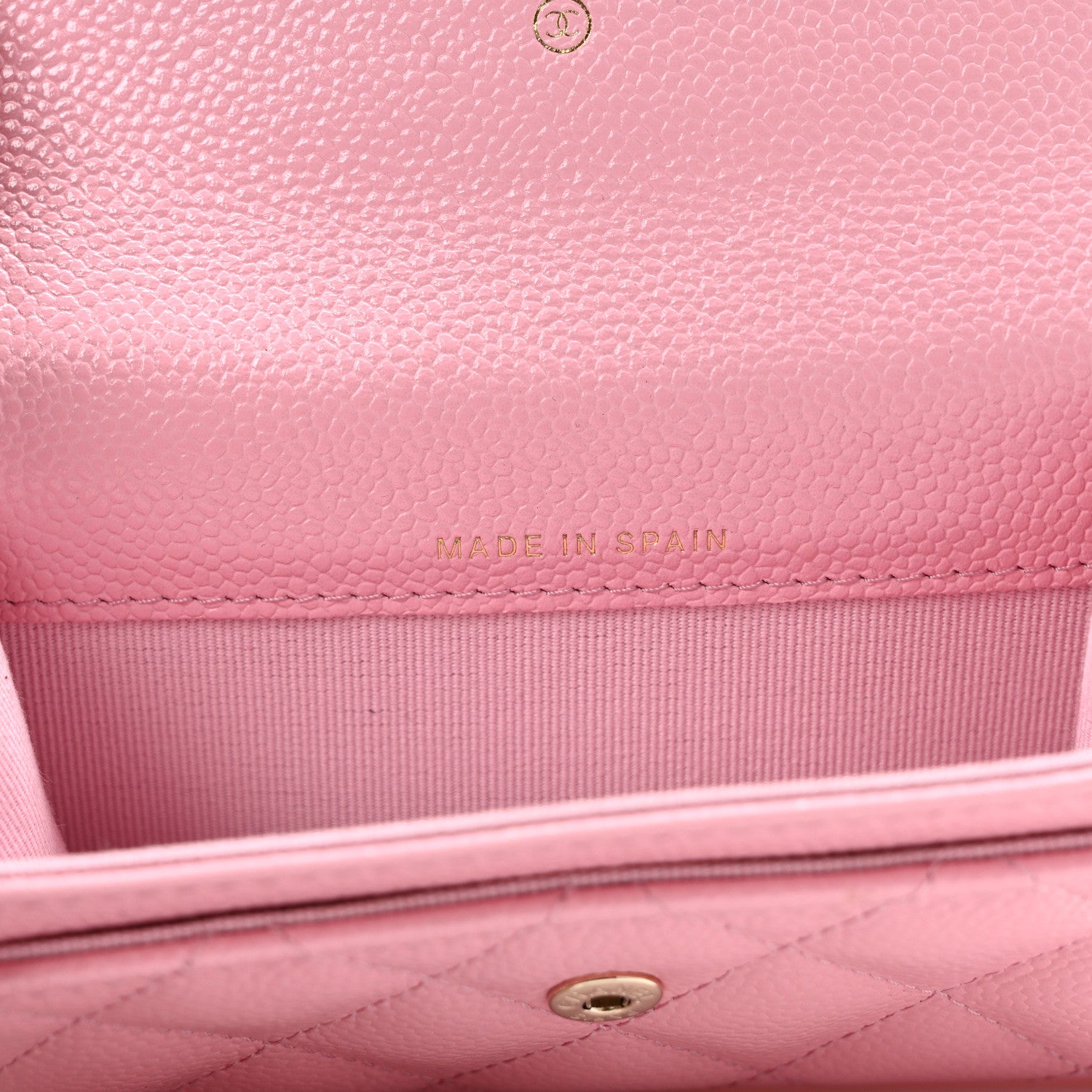 Chanel Caviar Quilted Multi Chain CC Flap Card Holder Pink 7 of 8