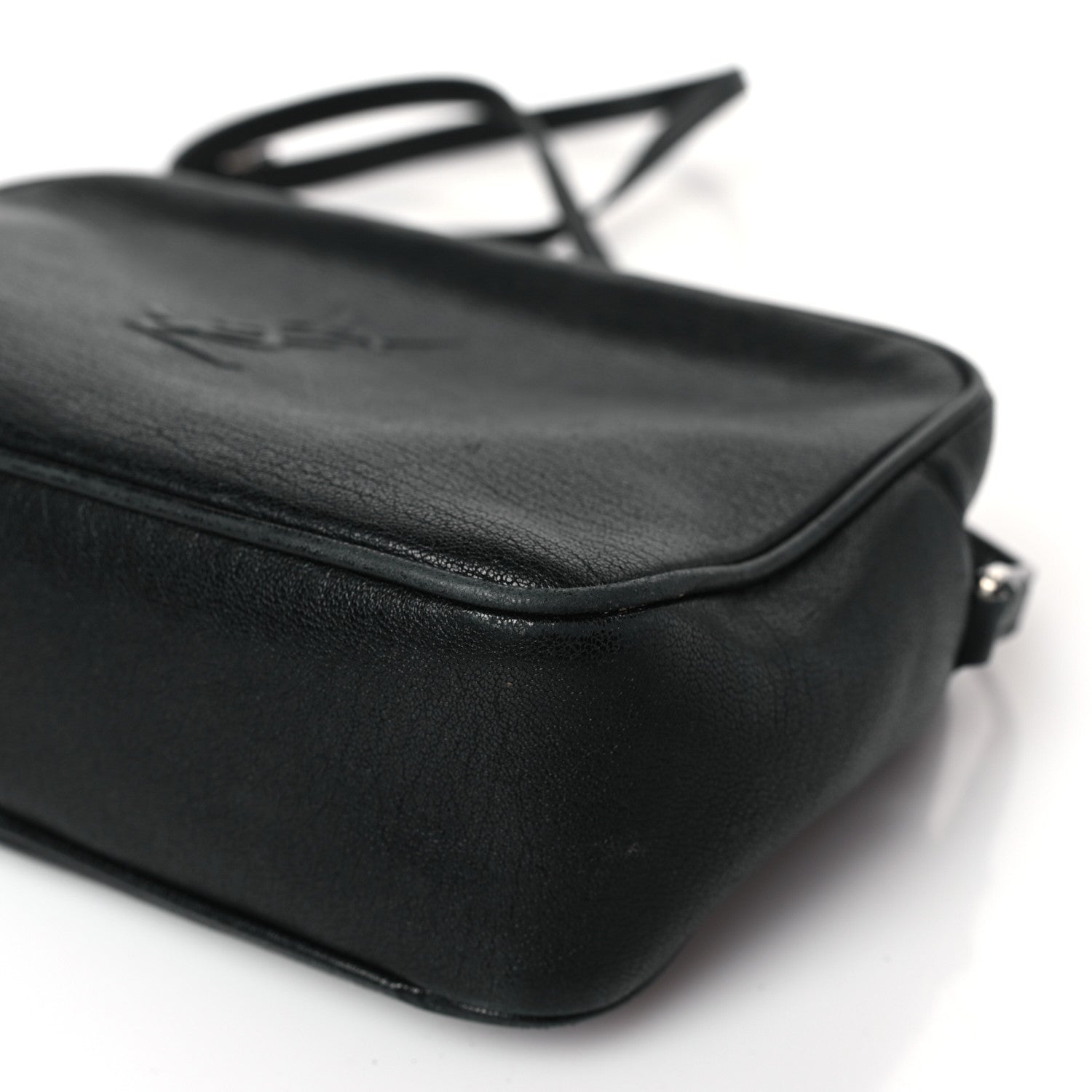 Saint Laurent Lambskin Monogram Small Lou Camera Bag Black 9 of 10