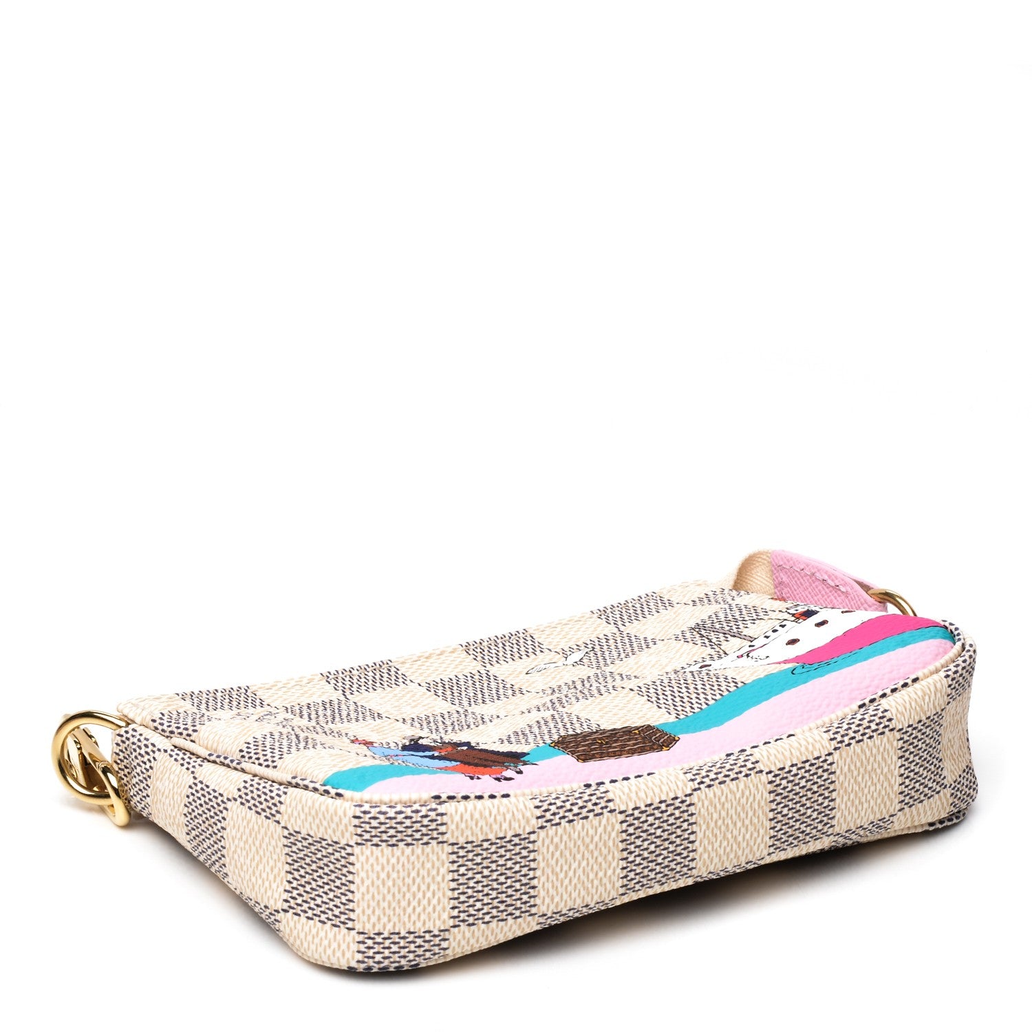 Louis Vuitton Damier Azur 2016 Christmas Animation Mini Pochette Accessories 4 of 6