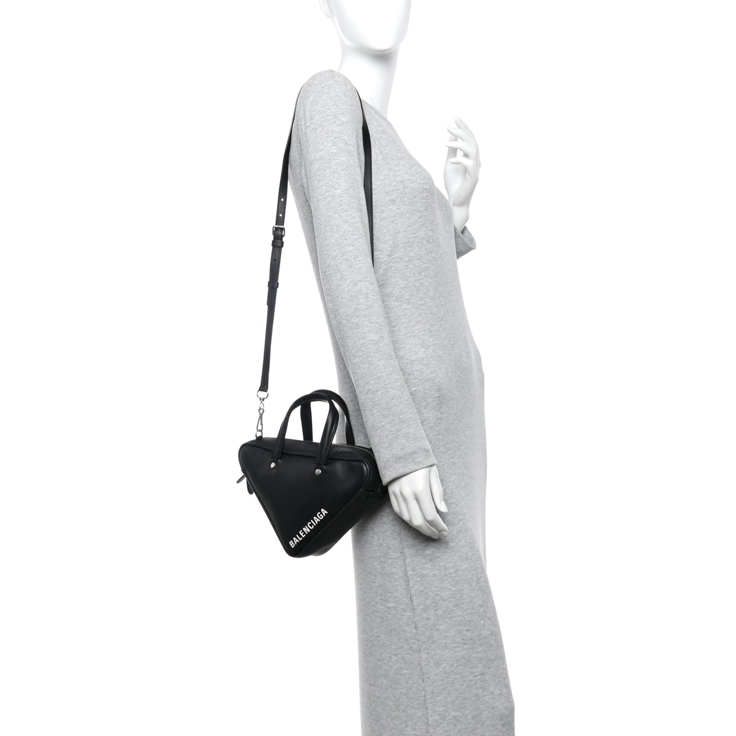 Calfskin XS Triangle Duffle Black