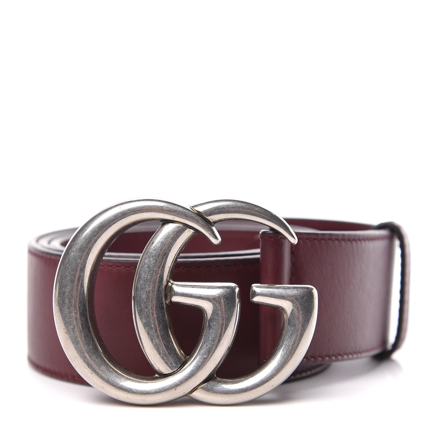 Moon Calfskin Nickel Double G 40mm Belt 90 36 Strong Red