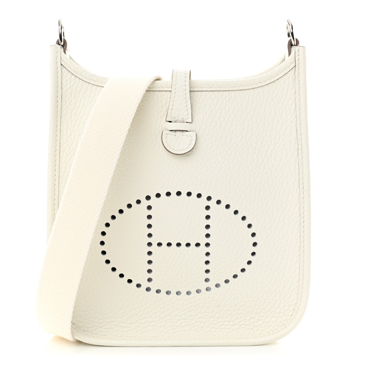 Hermes Taurillon Clemence Amazone Evelyne TPM New White 1 of 10