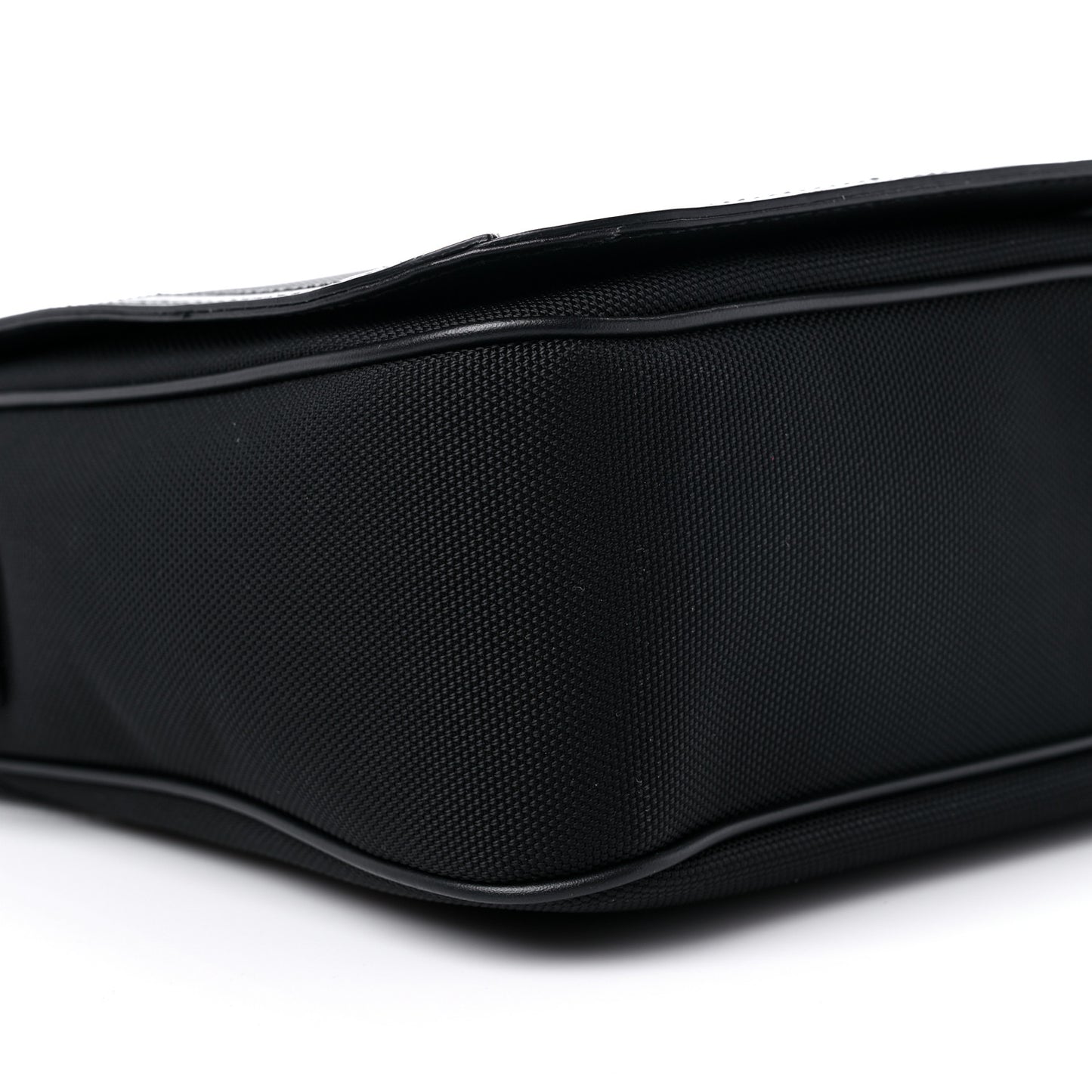 Techno Canvas Web Flap Messenger Bag Black