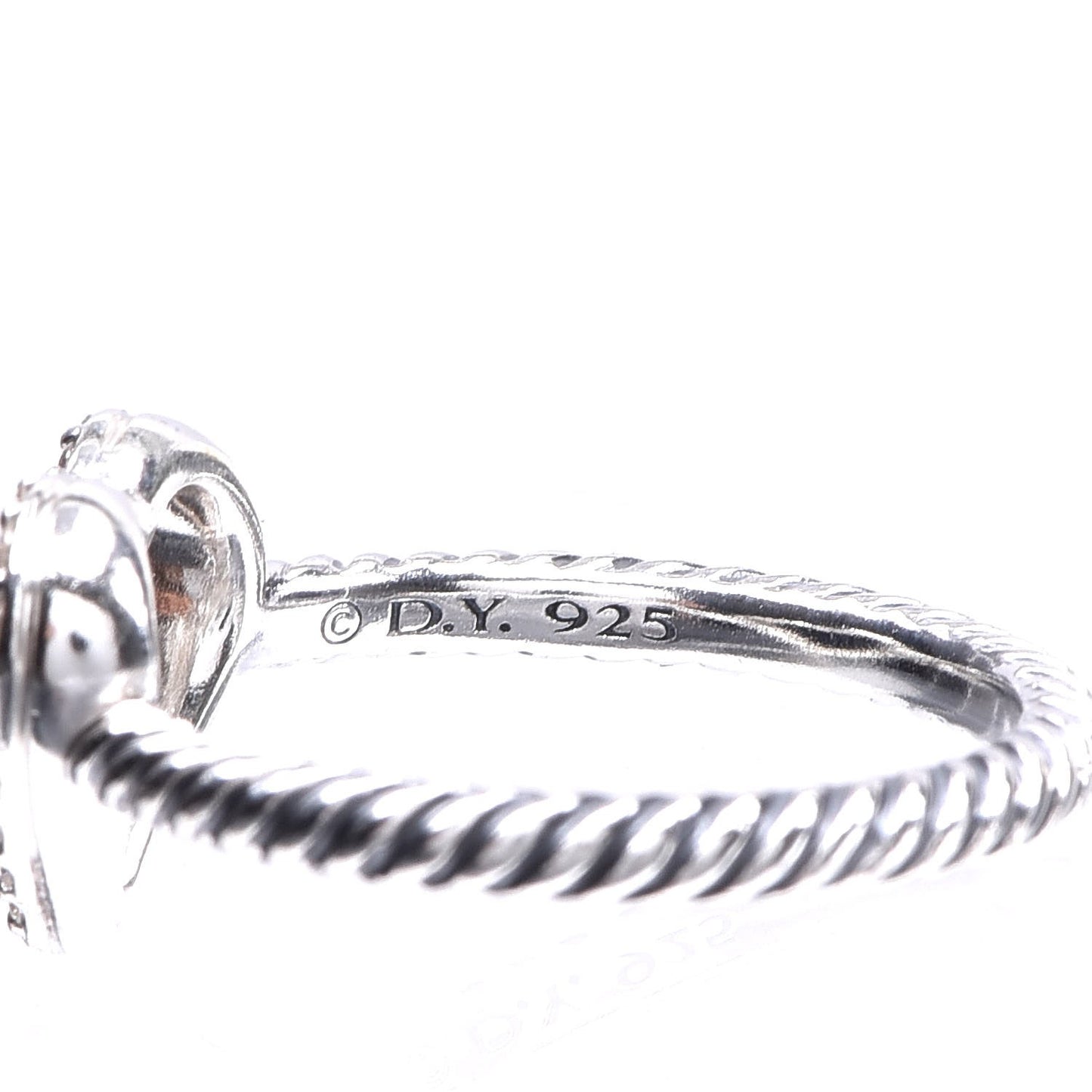 Sterling Silver Diamond 10mm Open Heart Ring 53.1 6.5